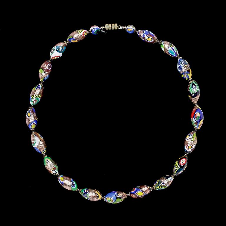 COLLIER, glas, Venedig, Italien, 1900-talets mitt.