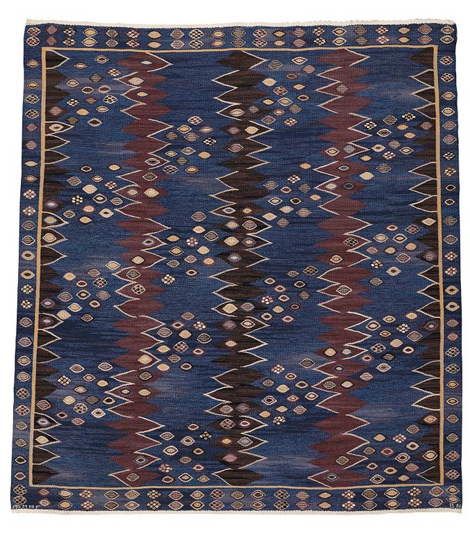 Barbro Nilsson, MATTA, "Snäckorna", gobelängteknik, ca 267-268 x 234,5-246,5 cm, signerad AB MMF BN.