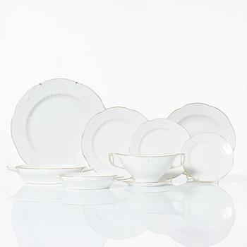 Alf Wallander, a 69 pieces dinner service, porcelain, "Fjäril", Rörstrand, early 20th century.