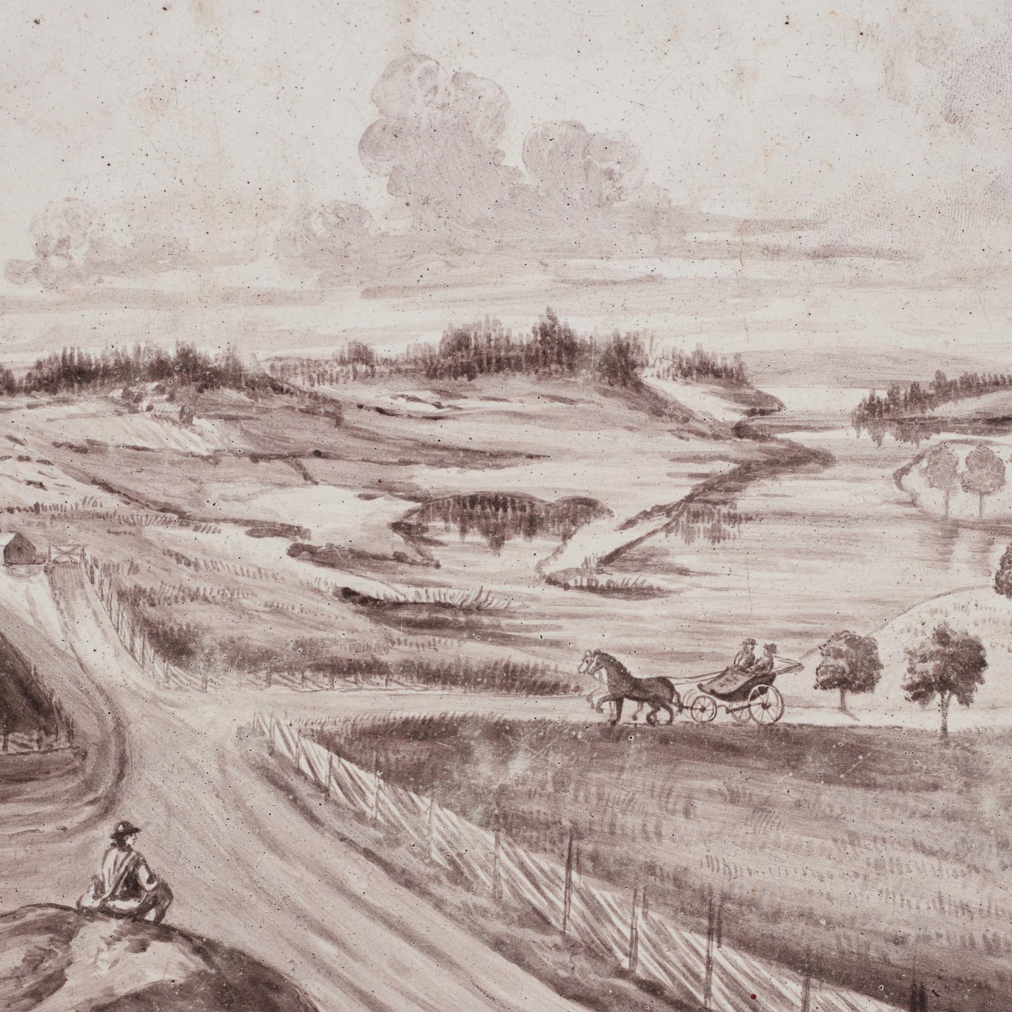 A Gustavian 18th century faience tea table.