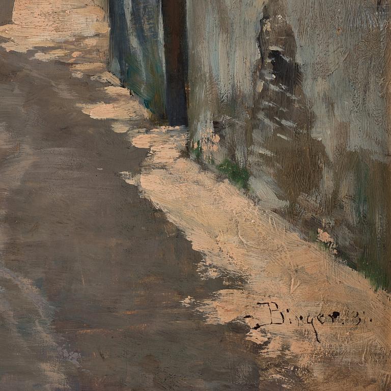 Hugo Birger, Sunlit alley, Paris.