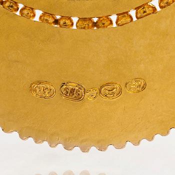 Tapio Wirkkala, "Vikingahänge", 14K guld, Westerback, Helsingfors 1971.