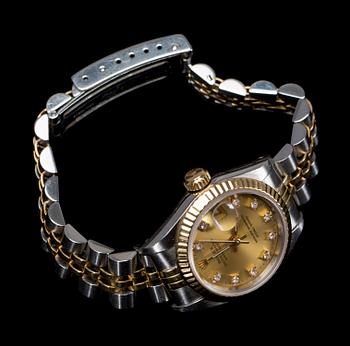 DAMARMBANDSUR, Rolex Oyster Perpetual Datejust, stål och guld.