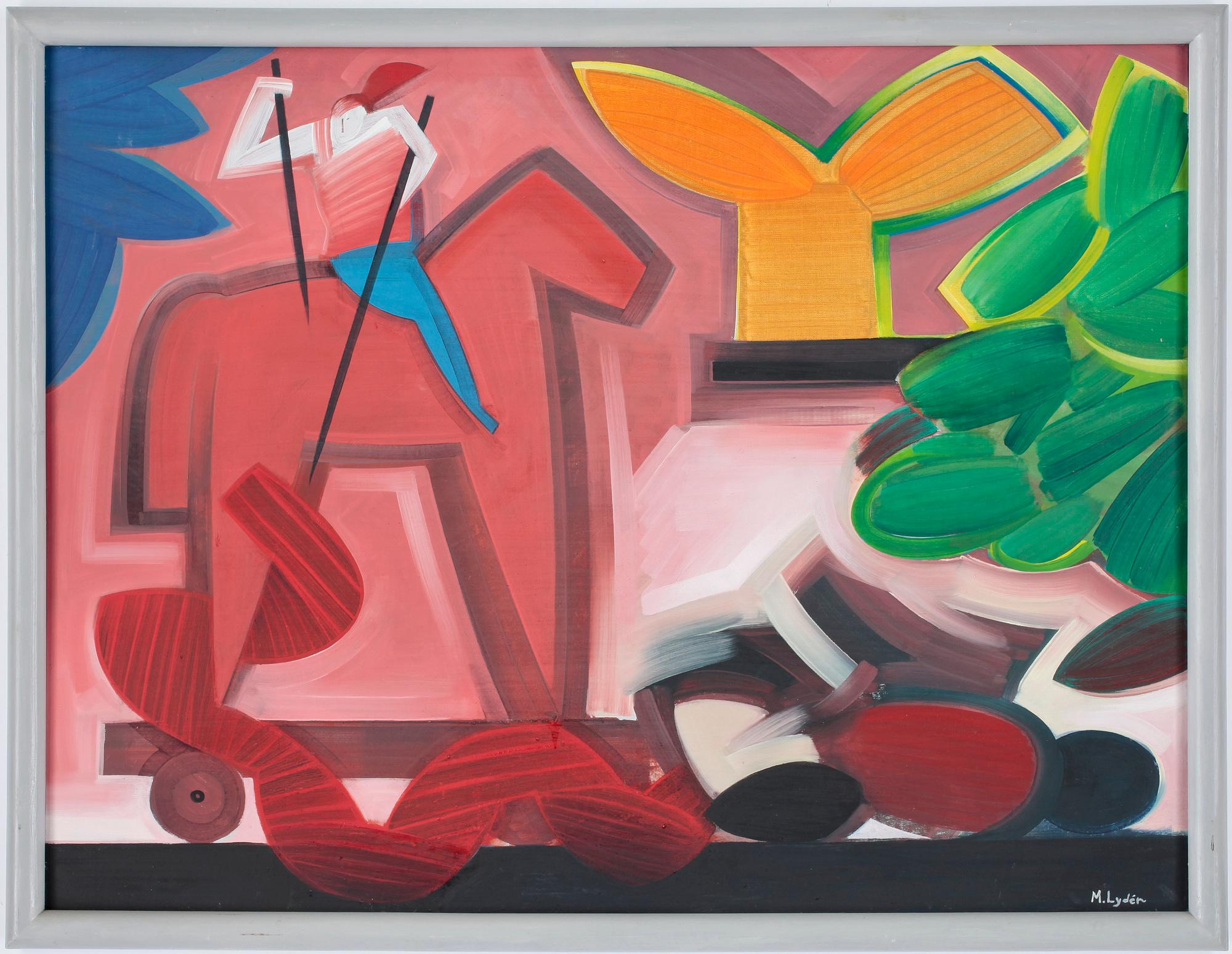 MATS LYDÉN, olja på pannå. Sign.