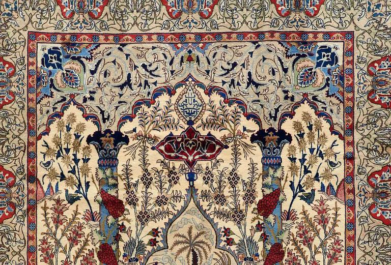 A CARPET, Figural Kashmar, around 300 x 195 cm.