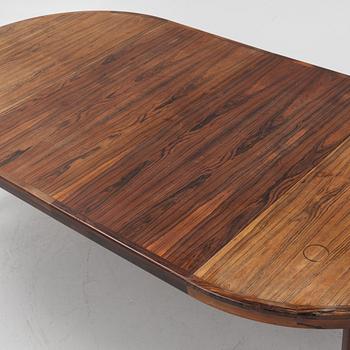 Poul Hundevad, dining set, table and a set of three chairs, Denmark, 1960s.