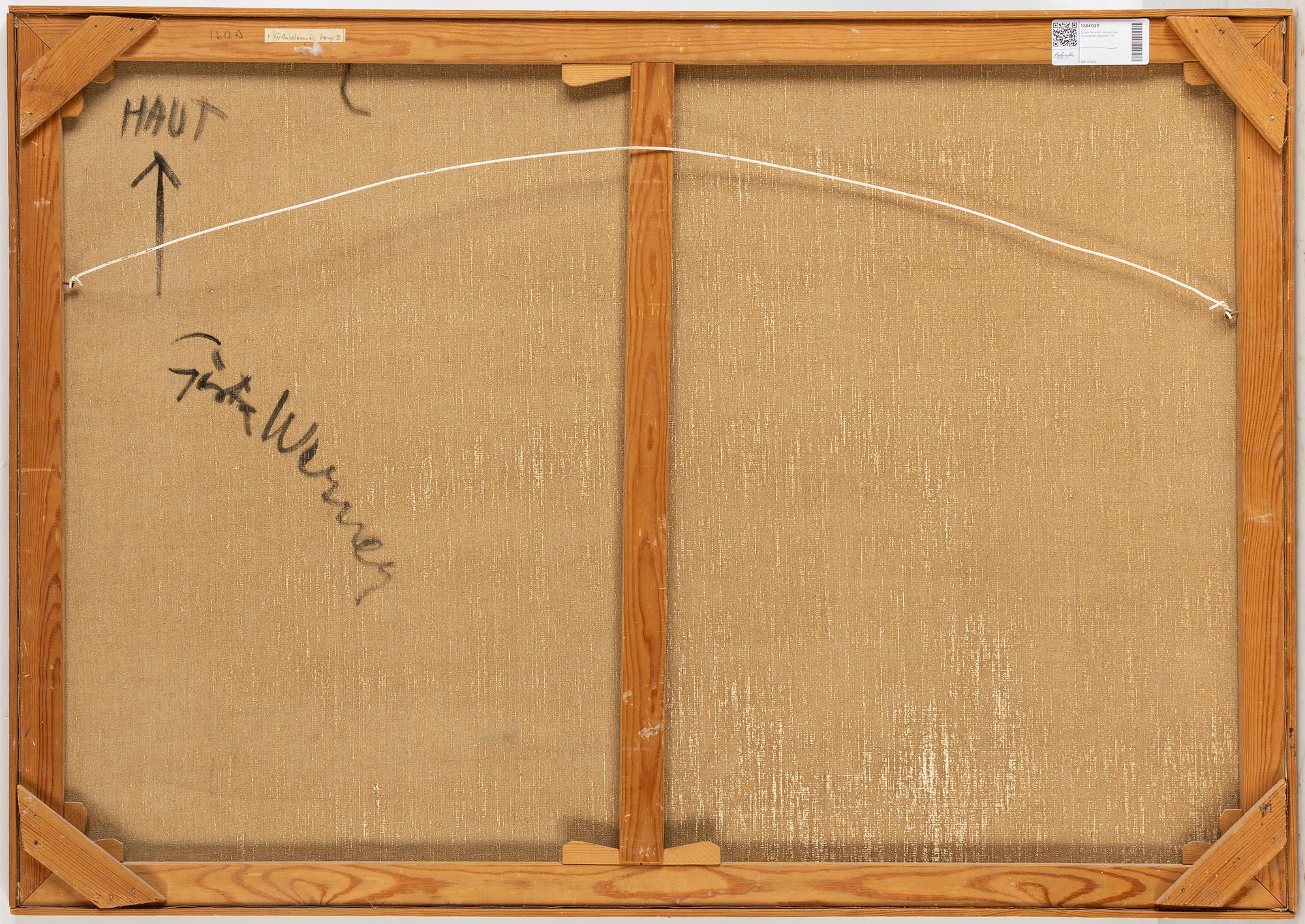Gösta Werner, oil on canvas, signed. Signed verso.