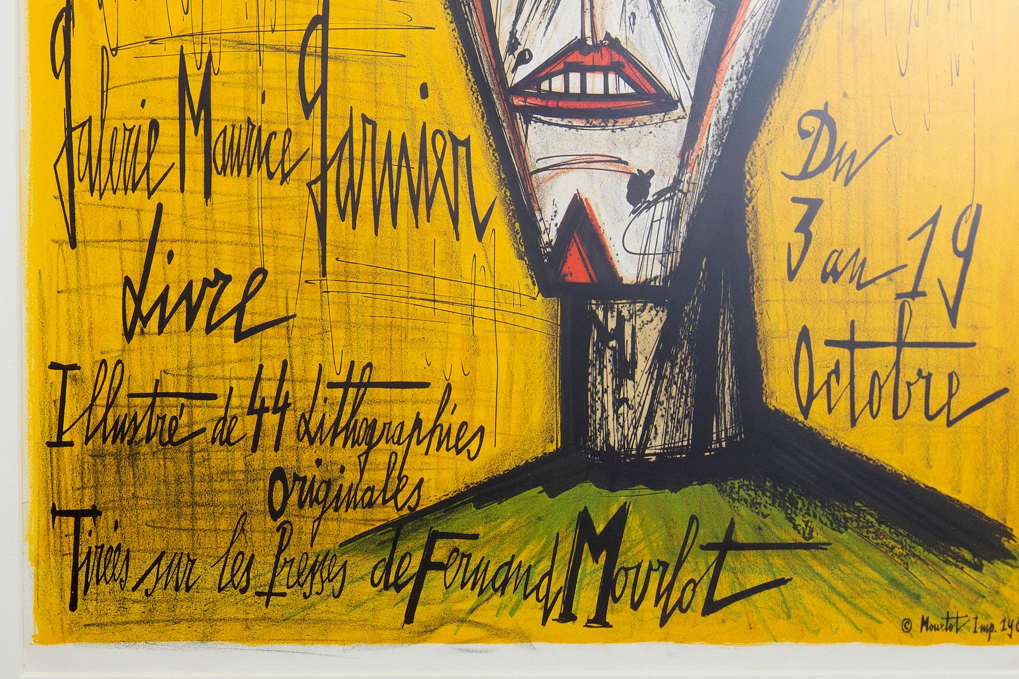 BERNARD BUFFET, Lithographic original poster 1968 from Atelier Mourlot.