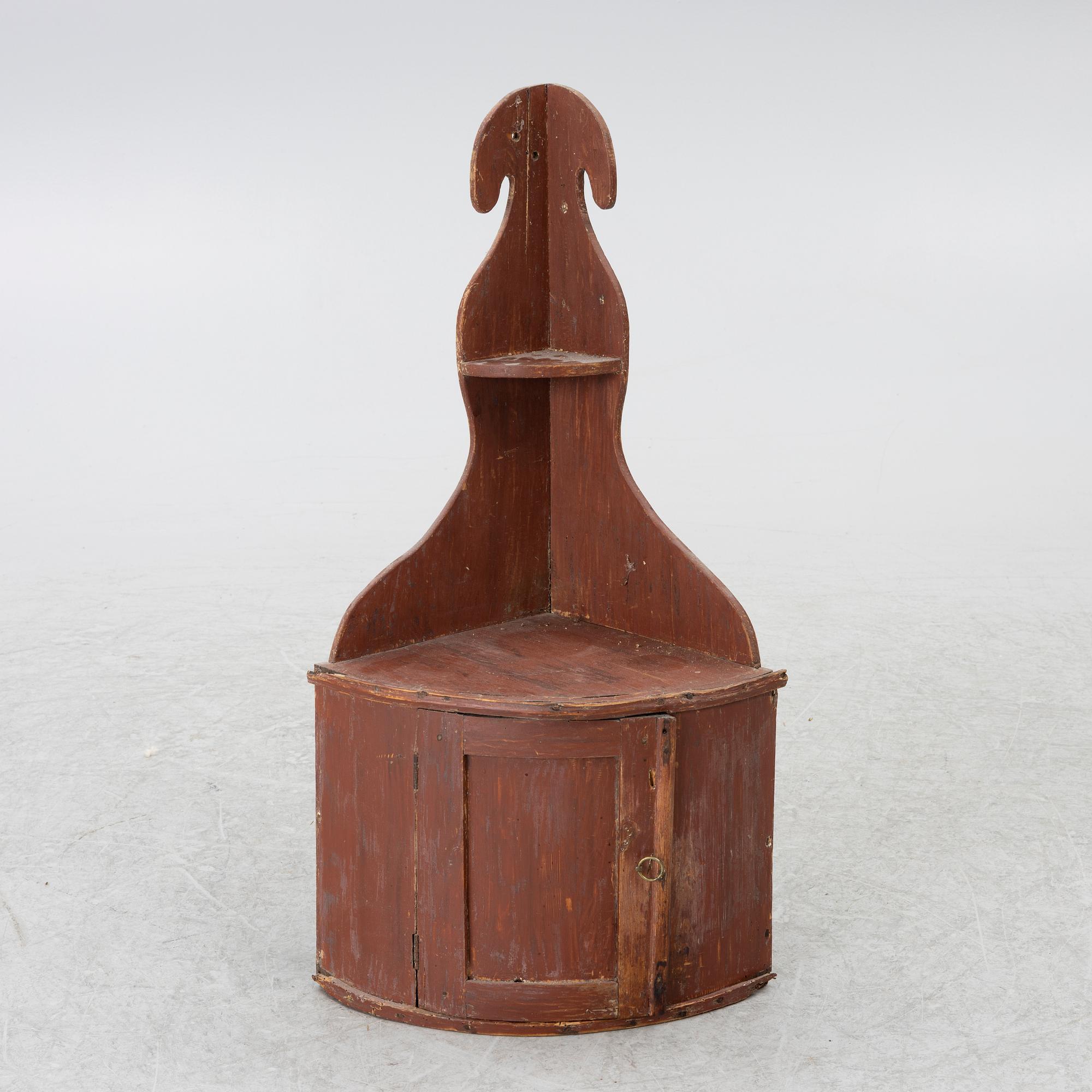 Corner cabinet, Folk art, 19th century.