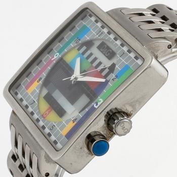 D&G (Dolce & Gabbana), Time, "Medicine Man TV Test Card Dial", wristwatch, 40,5 x 33,5 mm.