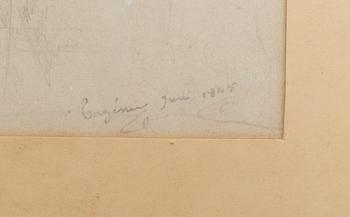 Prinsessan Eugénie, Pencil drawings, 2 pcs., 1840s.