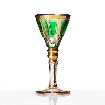 Likörservis, glas, en karaff och sex glas, Murano,  samt kanna,, 1900-tal.