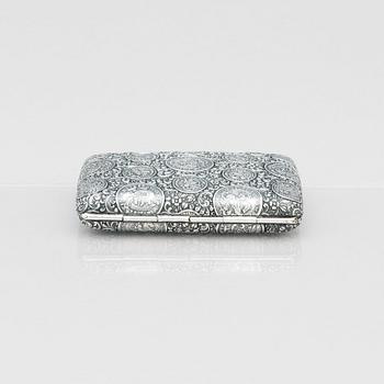 Georg Adam Scheid, cigarettetui, silver, Wien, Österrike-Ungern (1882-1921).