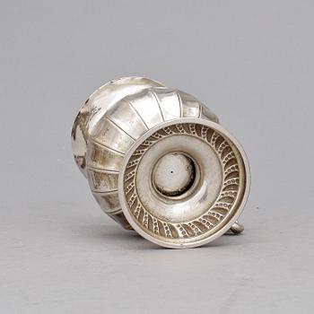 GRÄDDKANNA, silver, senempire, Gustaf Theodor Folcker, Stockholm, 1839. Vikt ca 138 gram.