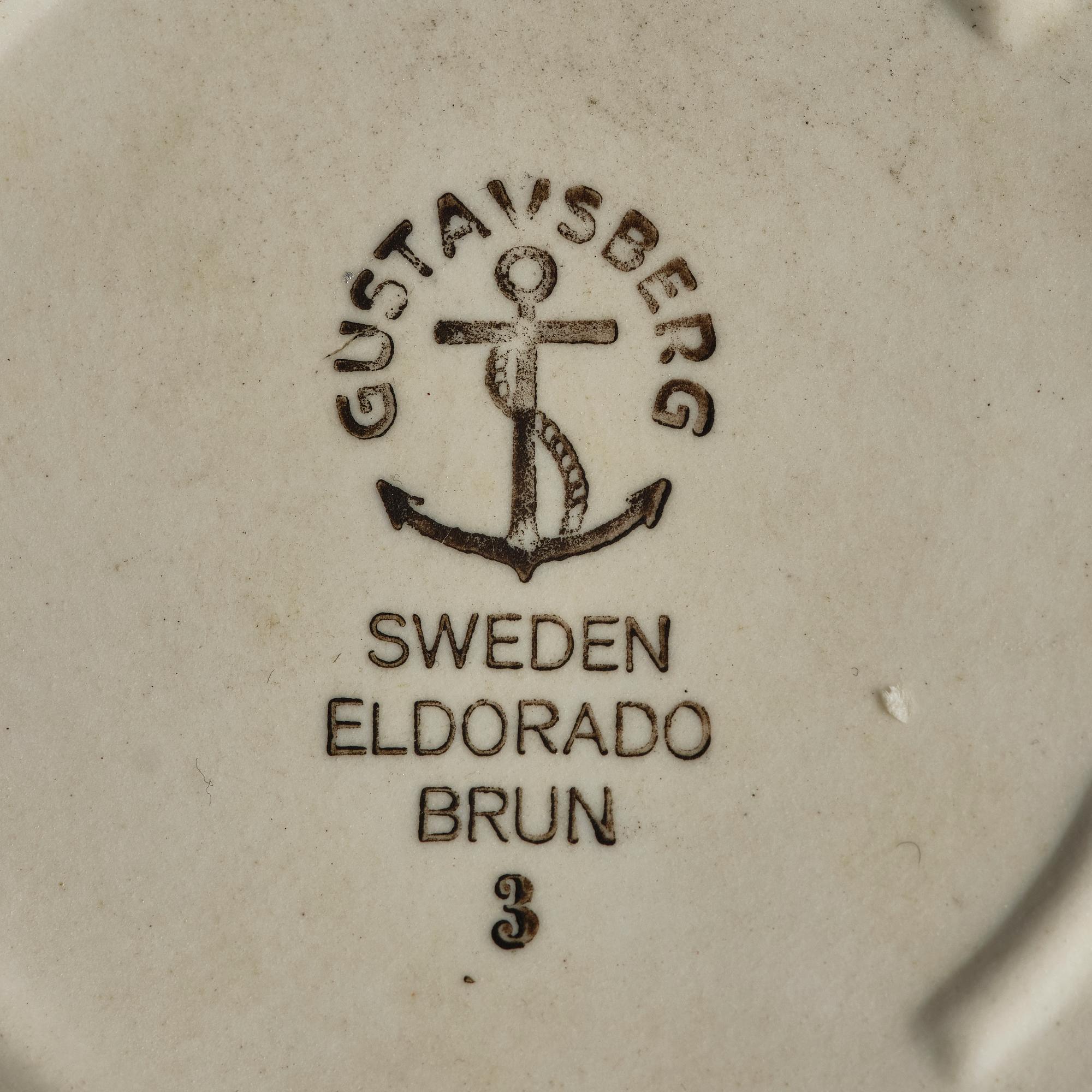 Wilhelm Kåge, servisdelar, 14 st, "Eldorado", Gustavsberg, 1936-1962.