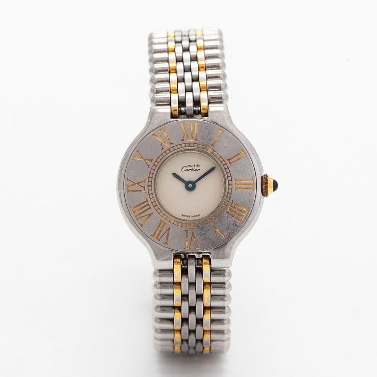 Cartier, Must 21, rannekello, 28 mm.