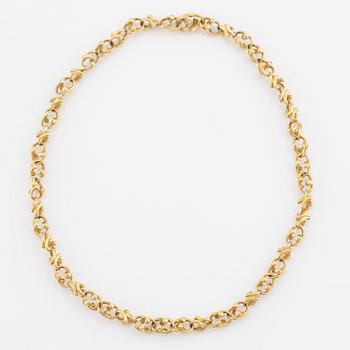 Necklace, Georg Jensen, "Magic", Regitze Overgaard, 18K gold with brilliant-cut diamonds.