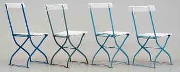 TRÄDGÅRDSSTOLAR, 4 st snarlika, 1900-talets mitt.