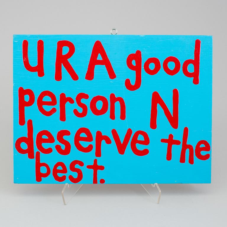 CARY S LEIBOWITZ, acrylic on wood, signed and dated 1996 on verso.