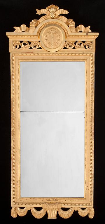 A Gustavian late 18th century mirror.