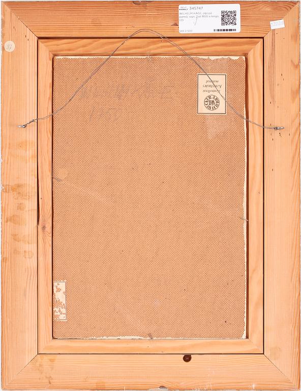 WILHELM KÅGE, olja på pannå, sign. Dat 1950 a tergo.