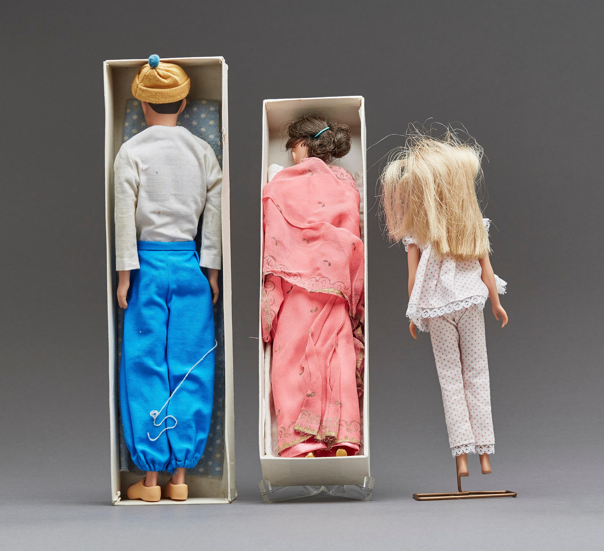 BARBIEDOCKOR, 3 st, Mattel, omkring 1960.