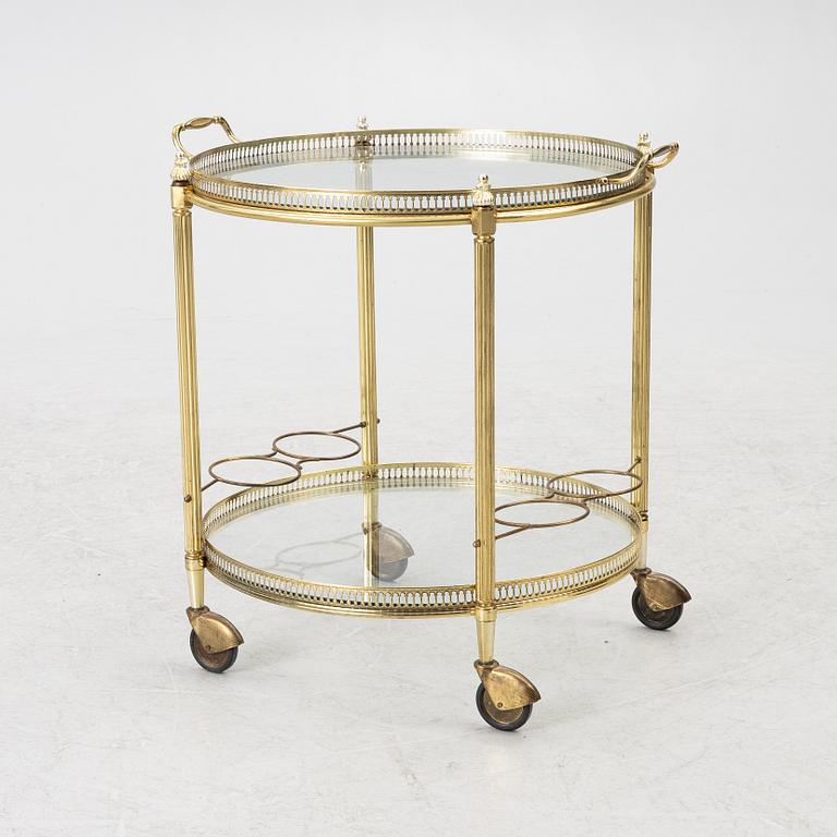 Serving cart, late 20th century.