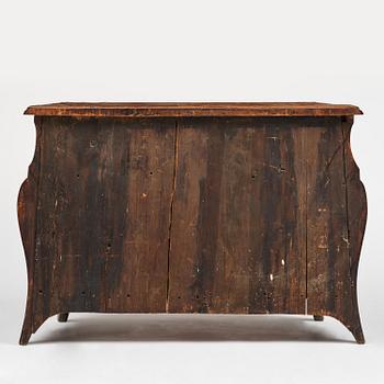 A Swedish parquetry rococo commode, Stockholm, later part 18th century.
