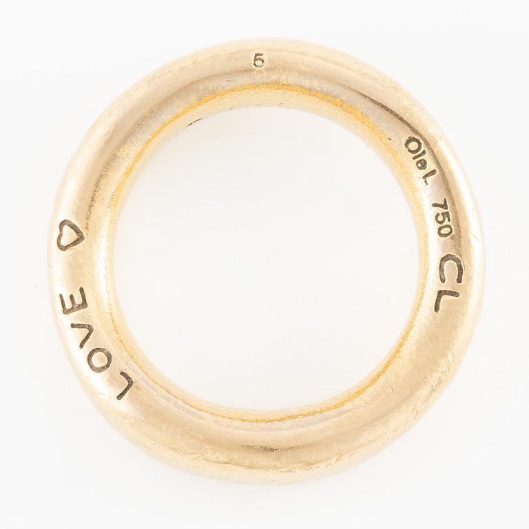 Ole Lynggaard, "Love ring", 18K gold with brilliant-cut diamonds.