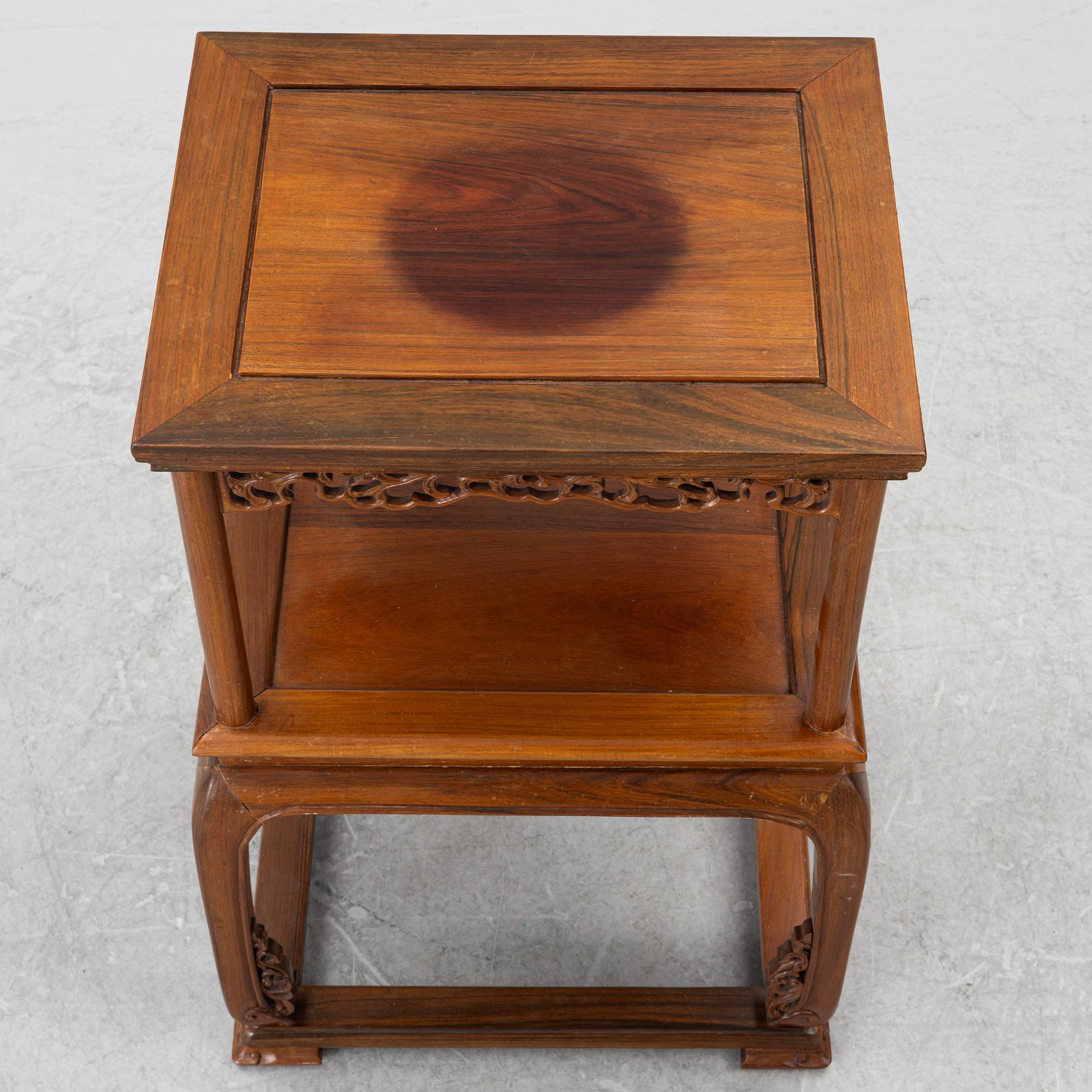 A Chinese hardwood table / shelf, 1900s.