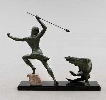 SKULPTUR, brons, 1930-/40-tal, signerad J de Roncourt.