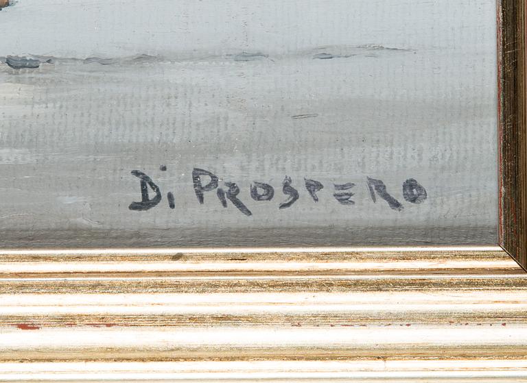 Silvano Di Prospero, olja på duk uppfordrad på pannå, signerad.