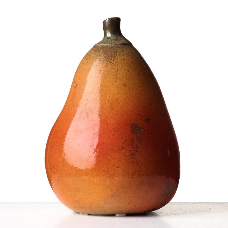 Hans Hedberg, a faience sculpture of a pear, Biot, France.