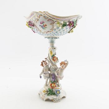 Two  bowls Rococo style Dresden Germany porcelain mid-20th century.