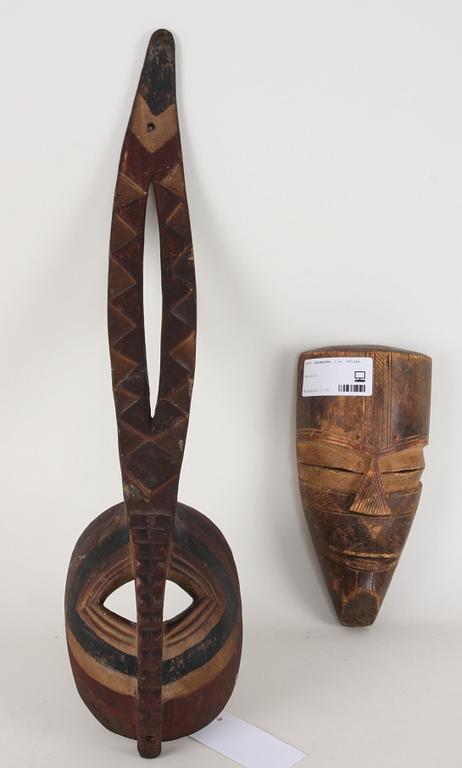 DANSMASKER, 2 st, Afrika.