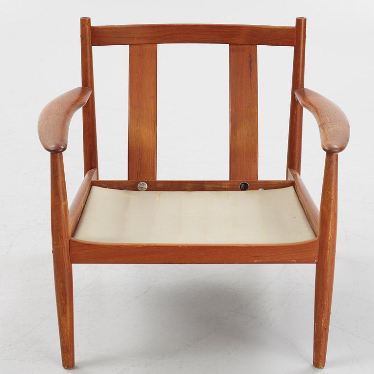 Grete Jalk. fåtölj, modell 118, France & Son, Danmark, 1950/60-tal.