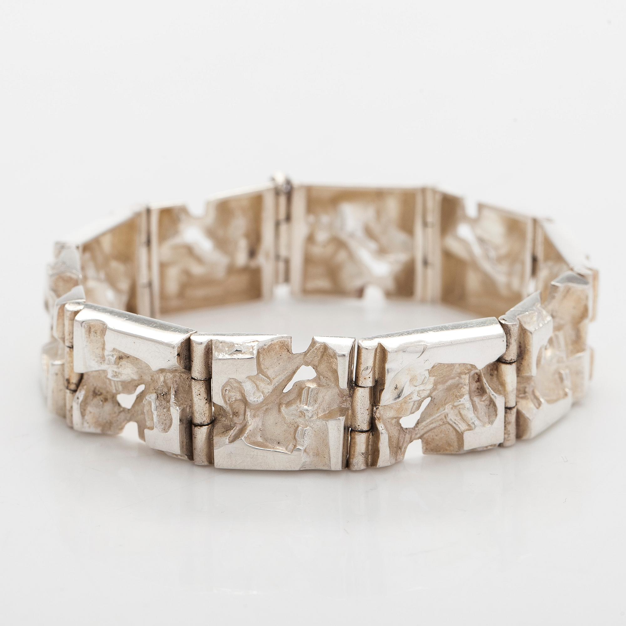 Jorma Laine, armband, silver, Kultateollisuus 1972.