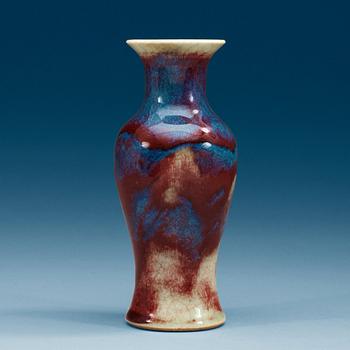 1808. A flambe glazed vase, late Qing dynasty.