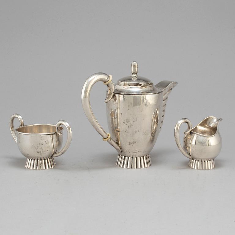 A four piece 20th century Art Deco silver coffee service.