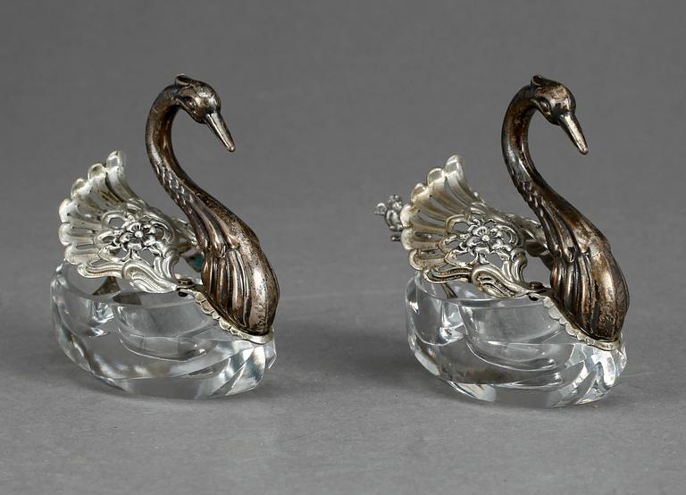 SALTKAR, ett par, silver, Gewe, Malmö, 1977.