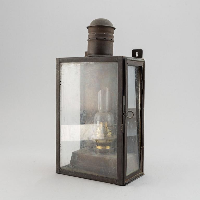 A 19th century tinplate lantern.
