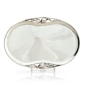 508. Georg Jensen, a sterling silver tray, model no 2, Copenhagen, Denmark after 1945.