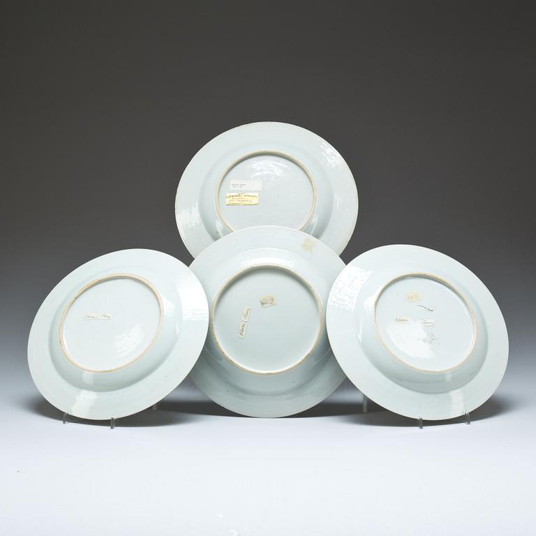 TALLRIKAR, porslin, 3+1 st, Kina, Qianlong, (1736-1796).