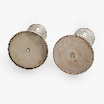 Tapio Wirkkala, A pair of 'Trumpet' silver candlesticks, Kultakeskus, Hämeenlinna.