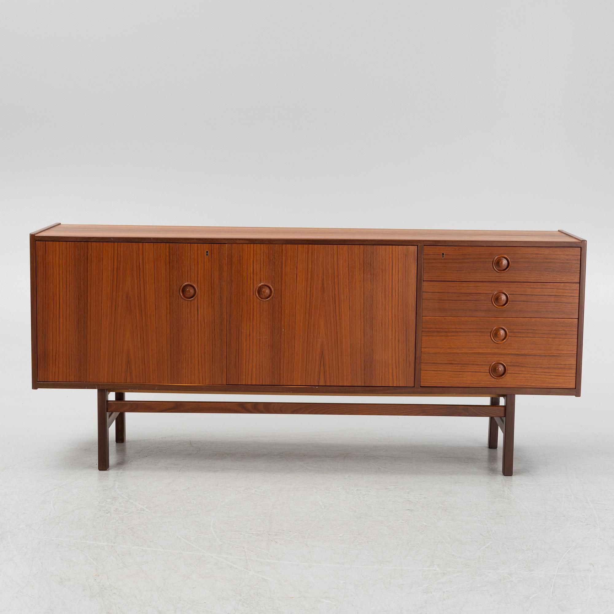 A teak veneered sideboard, mid 20th Century.