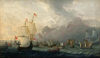 328. Abraham Storck Hans krets, Marin med armada.