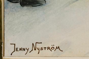 JENNY NYSTRÖM, akvarell, sign.