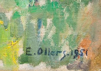 EDVIN OLLERS, olja på pannå, signerad och daterad- 1951.