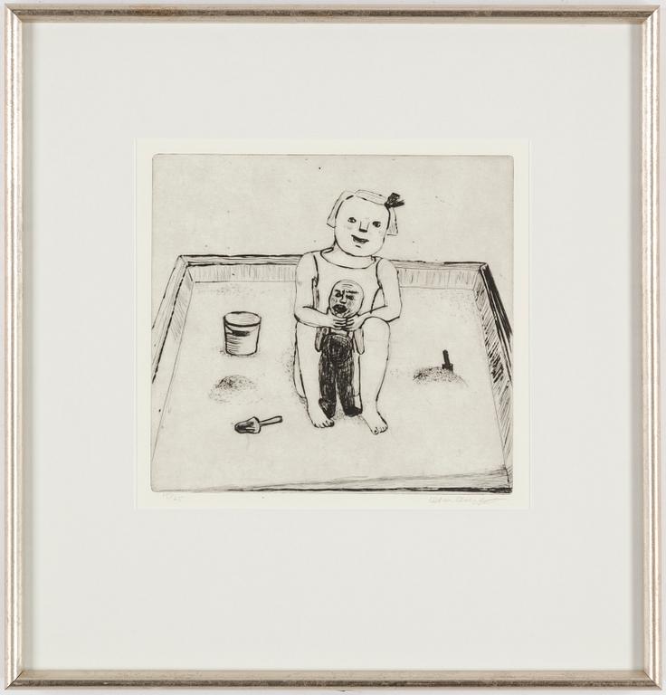 LENA CRONQVIST, etsning, signerad Lena Cronqvist med blyerts och numrerad 15/25.