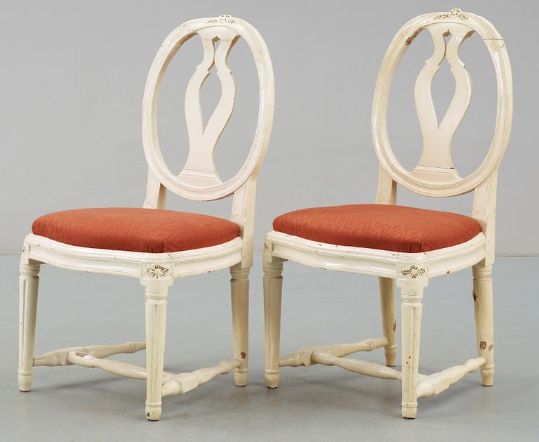 STOLAR, ett par, gustaviansk provins, sent 1700-tal.